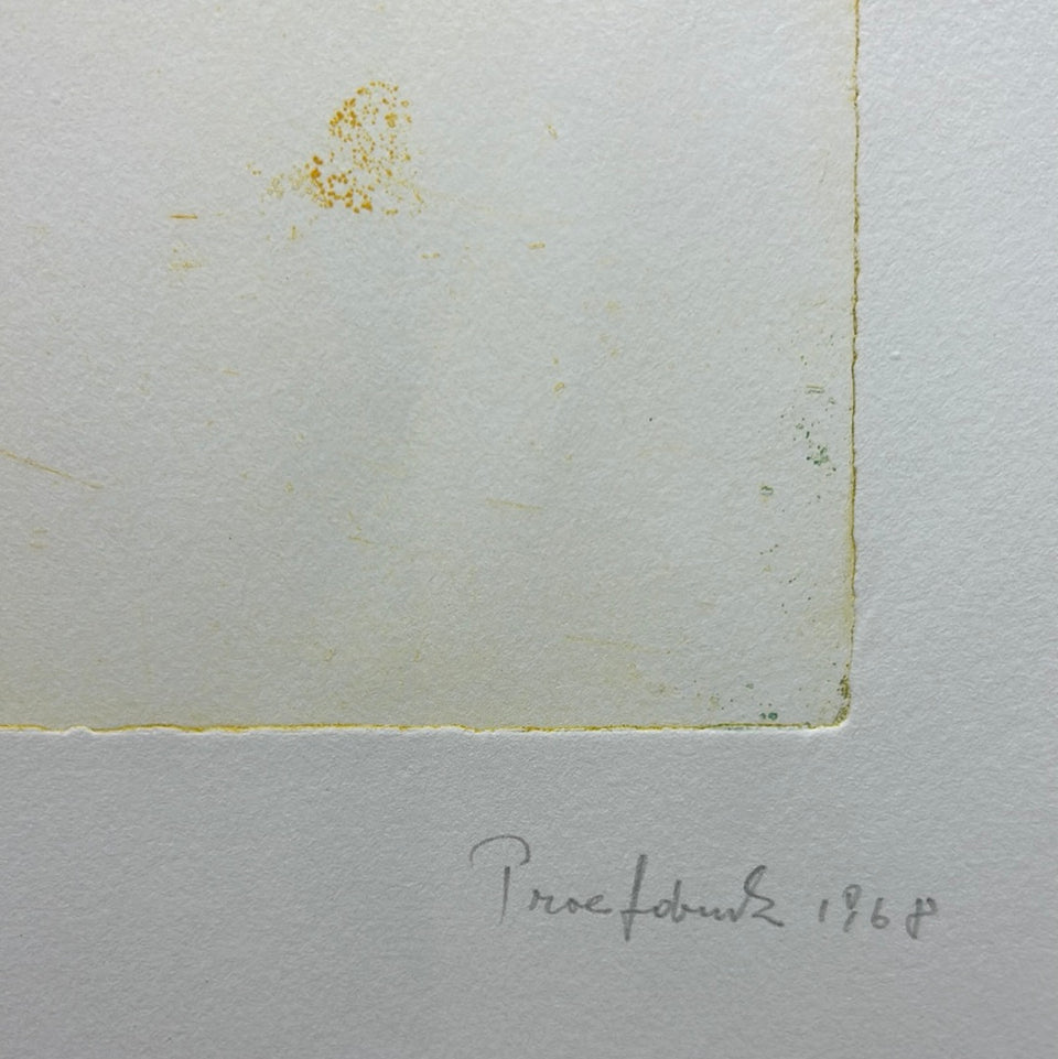 Farm - Rare proof version - Artwork by Eduard Flor (1925-2015)