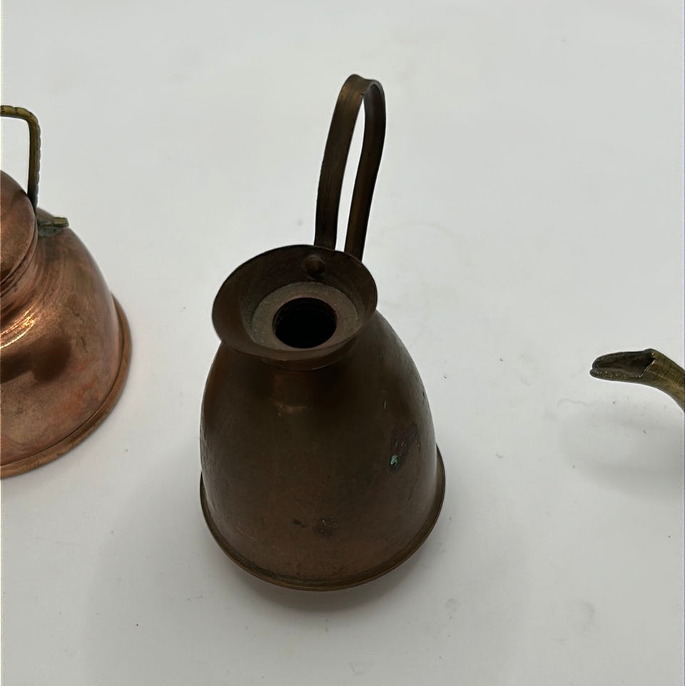 Miniature copper tea pot set