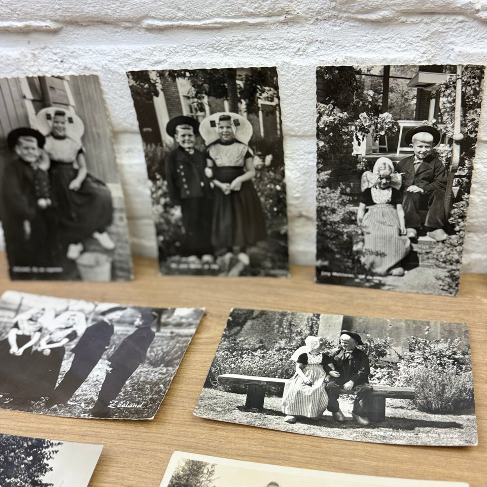 Collection of Dutch historical Folklore Costume Family photograph cards - High Quality Photo paper a.o. – Holland Traditional Culture Costume Embroideries