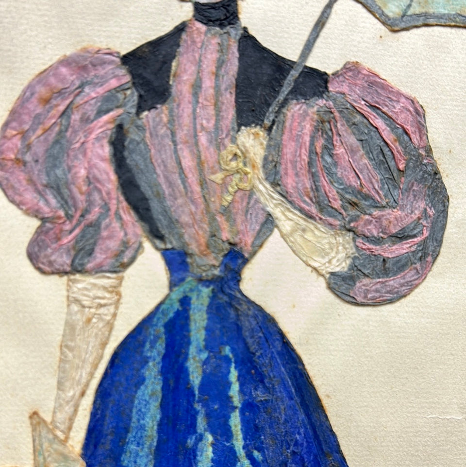 Victorian Style collage of a mother and Child- Collage Artwork by Dini Henkes (1935-2022)