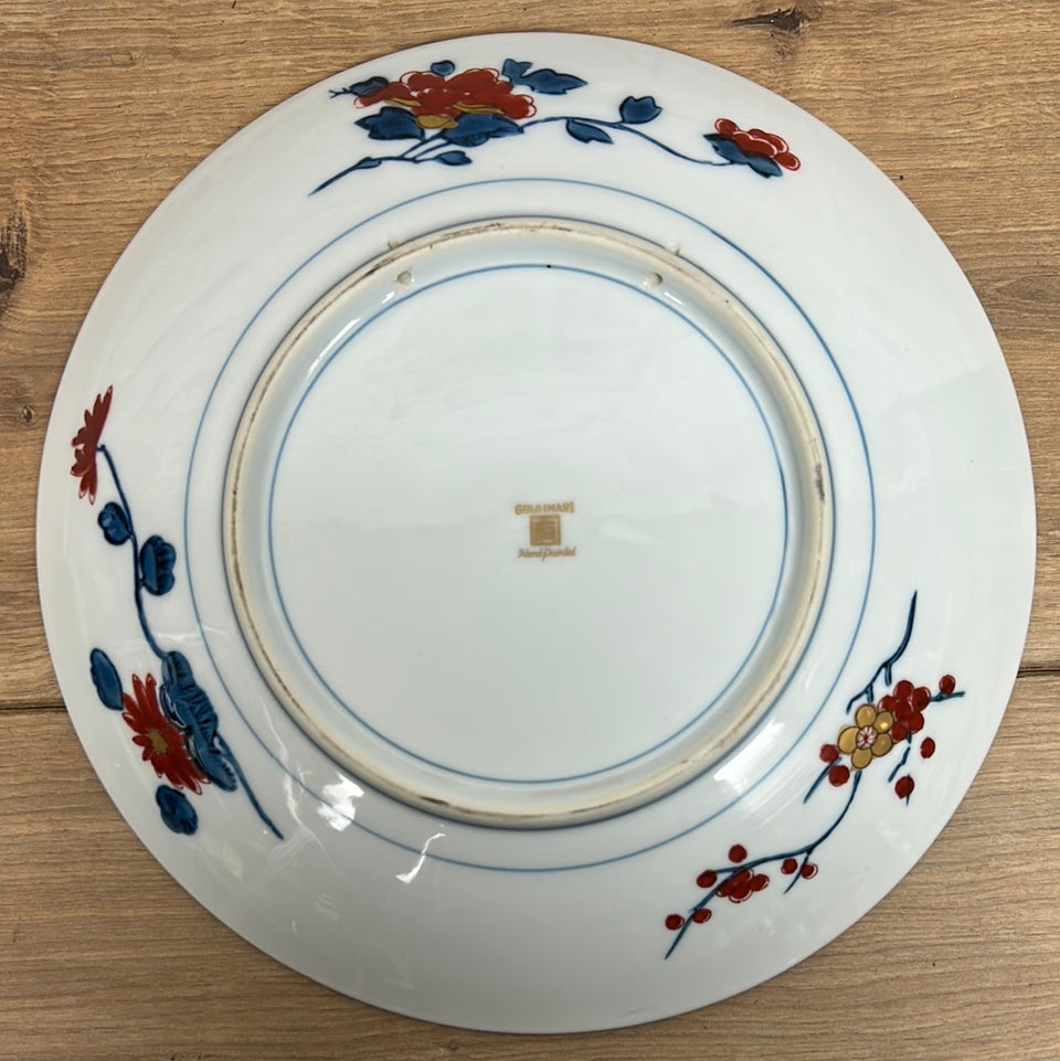 Large Gold Imari hand painted ceramic plate