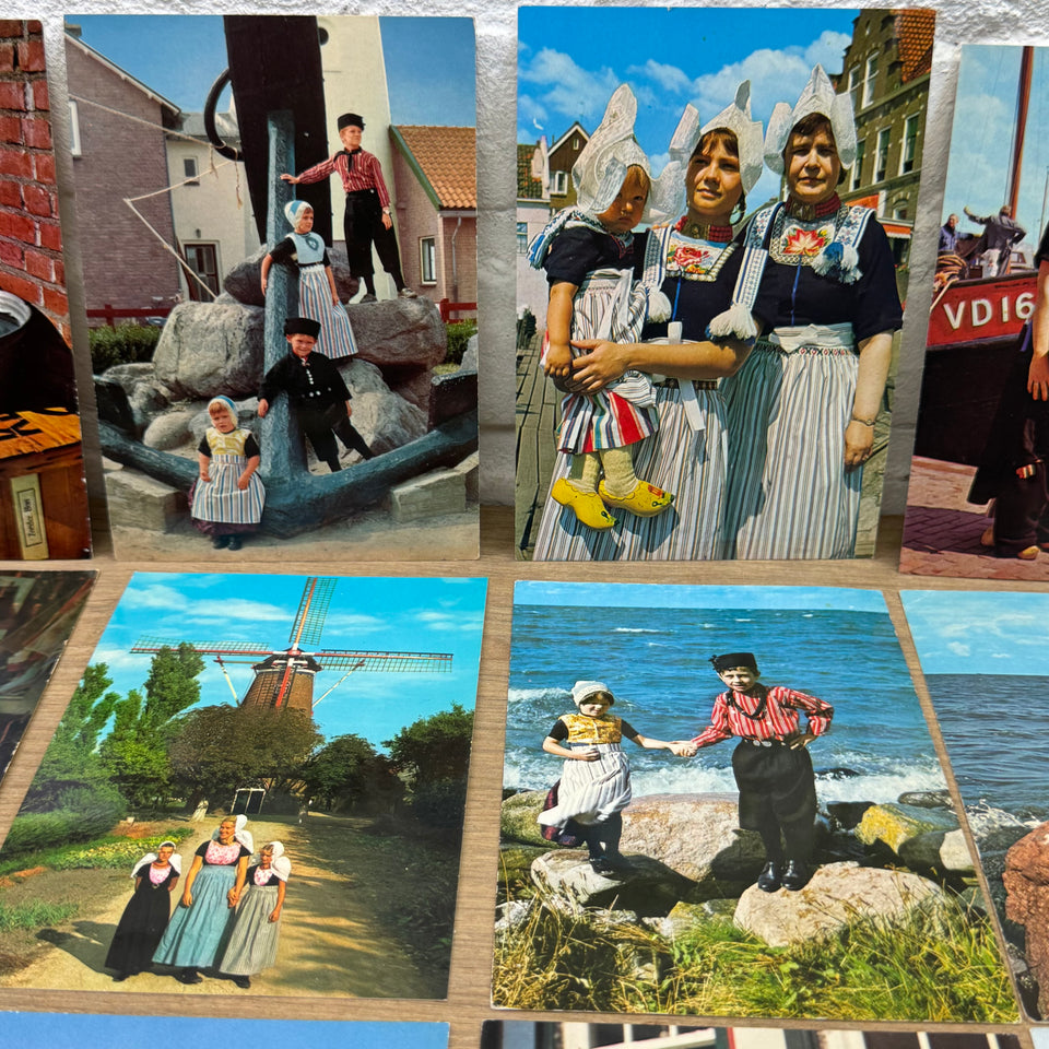 Postcard Collection of Dutch Folklore Costume with Dutch Woman Vintage photo cards – Holland’s Traditional Culture Costumes