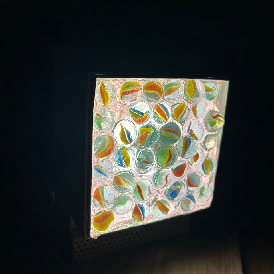 Custom made Cats eye marbles epoxy Lamp