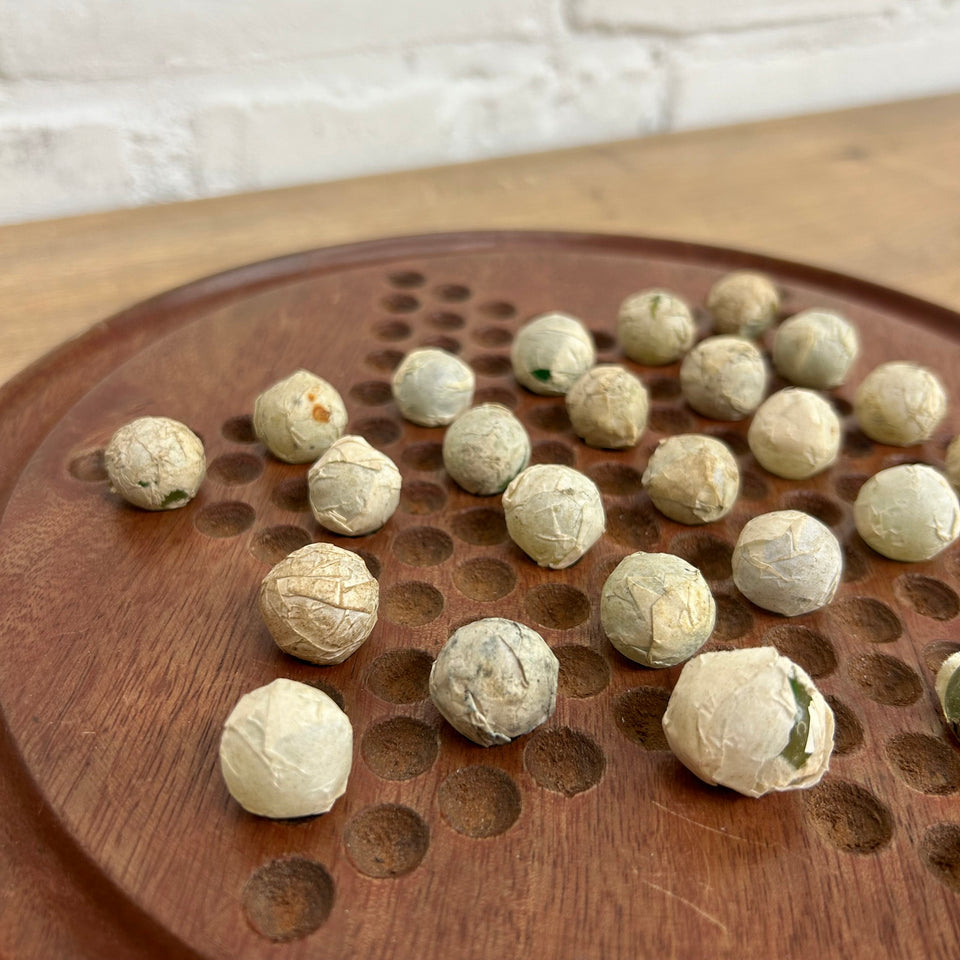 Antique Marbles in original paper packaging - set of 3