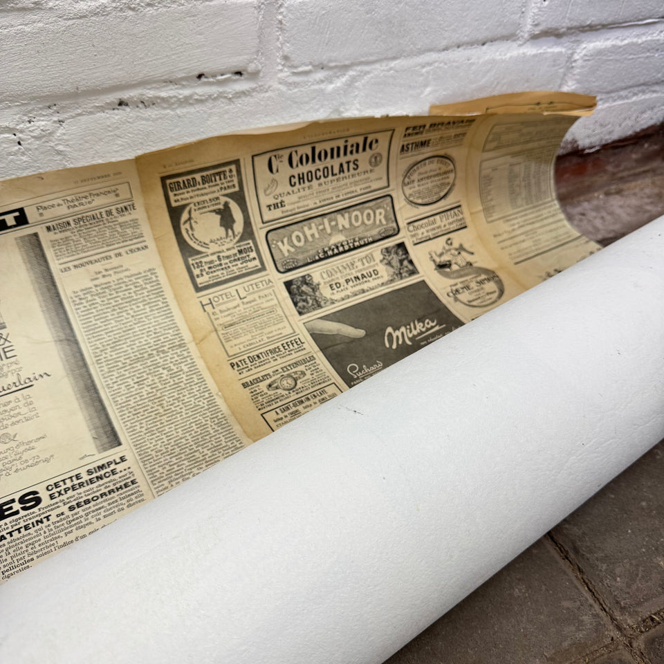 Handmade Wallpaper - Original Vintage Advertising posters glued on glasfiber paper rolls