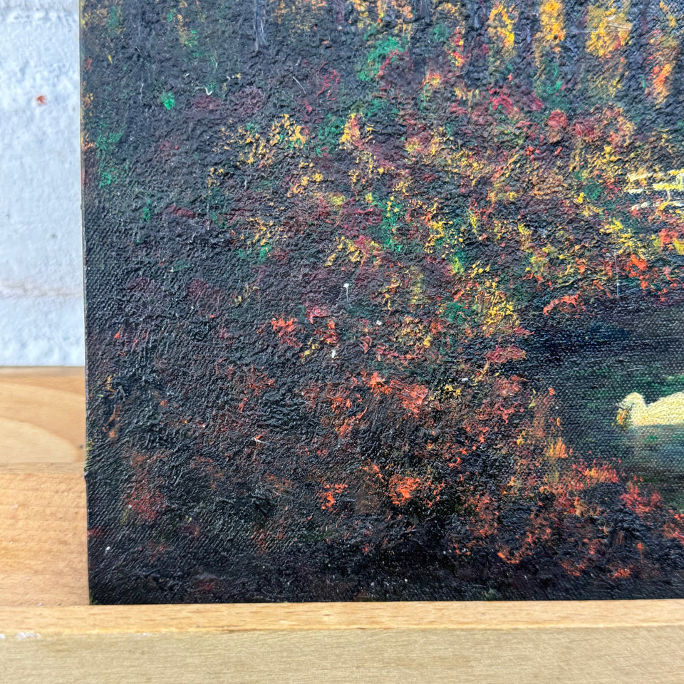 Dutch Lake oil painting by Jan Bakker (1879-1944)