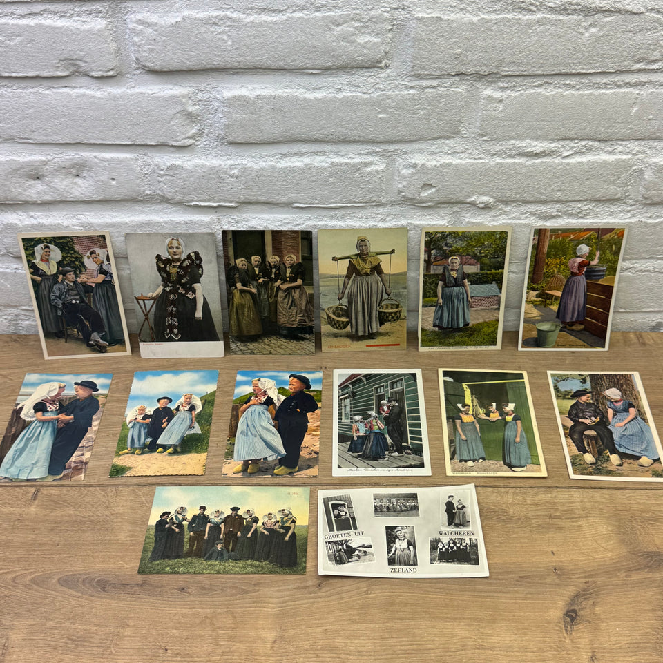 Collection of traditional Dutch Women and Children Costume postcards - High Quality Photo paper a.o. – Holland Traditional Costume Embroideries