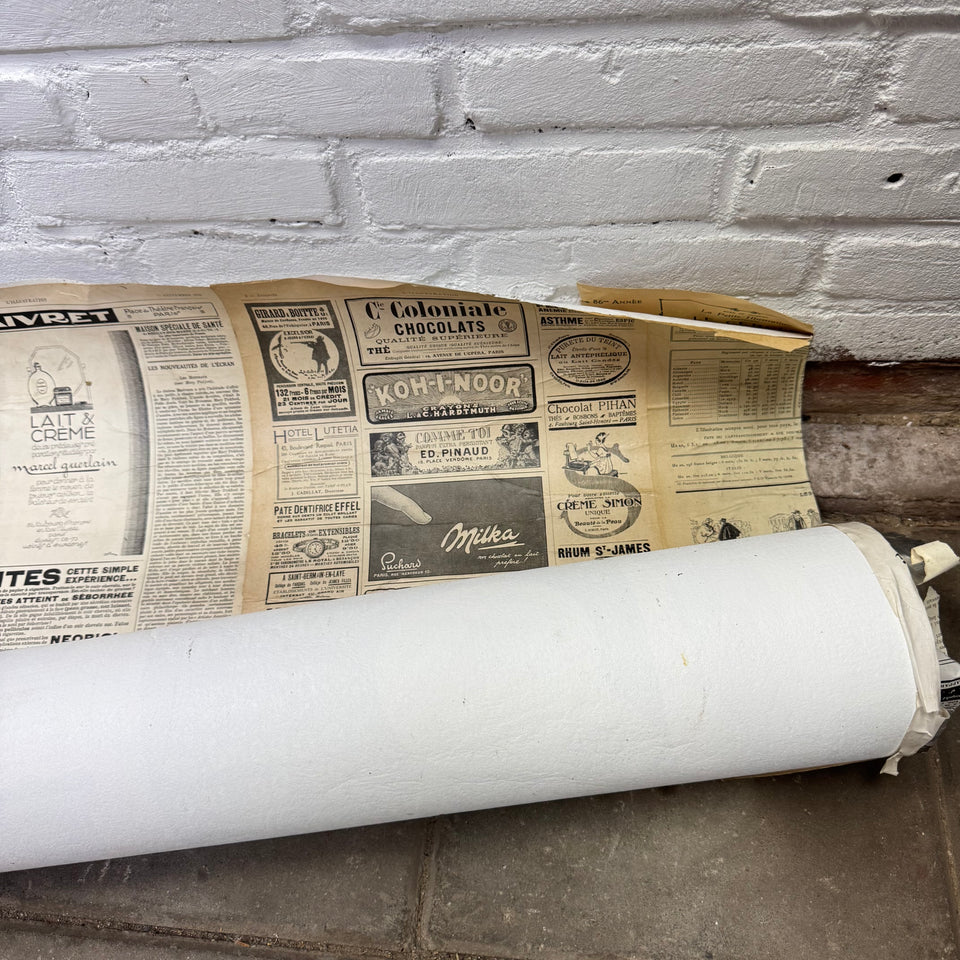 Handmade Wallpaper - Original Vintage Advertising posters glued on glasfiber paper rolls