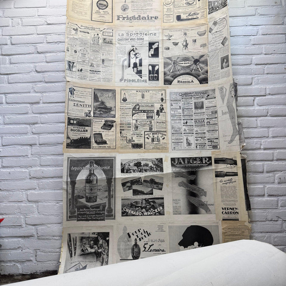 Handmade Wallpaper - Original Vintage Advertising posters glued on glasfiber paper rolls