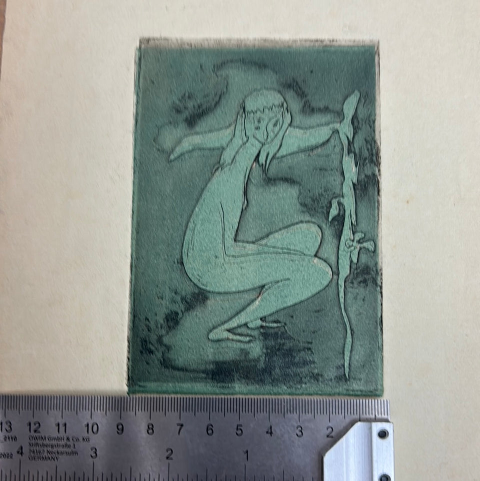 Abstract etchings by Dini Henkes (1935-2022)