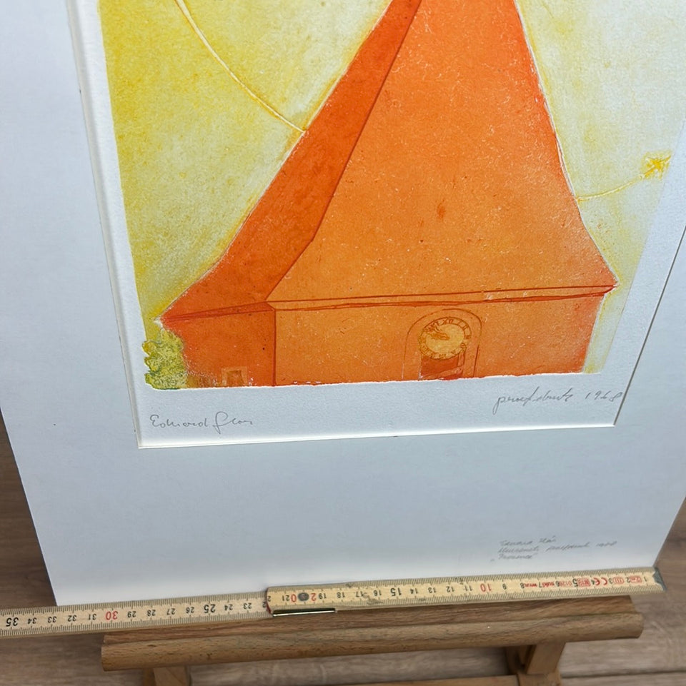 Provence - Rare color proof 1968 - Artwork by Eduard Flor (1925-2015)