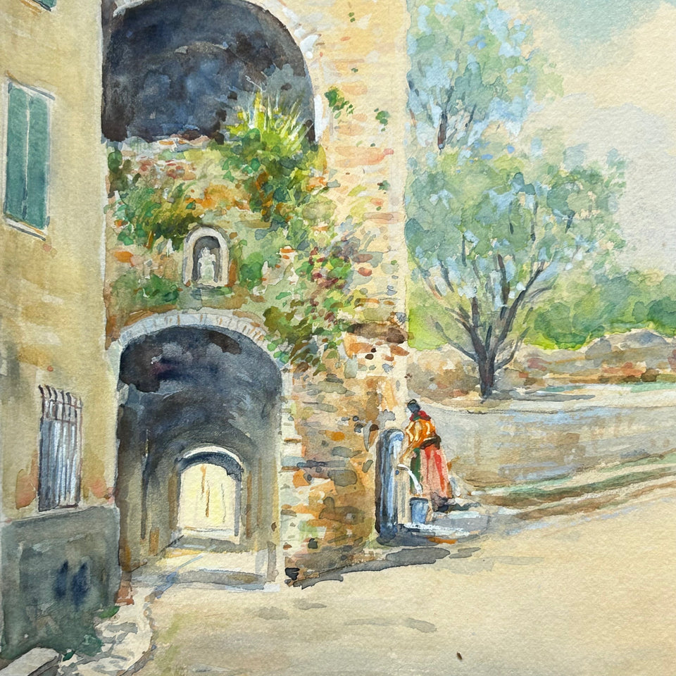 Original Watercolor St. Paul by François Gilletta-Cambianis