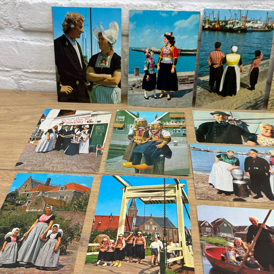 Collection of The Dutch Folklore Costume with Dutch Woman Vintage photo cards – Holland’s Traditional Culture Costumes