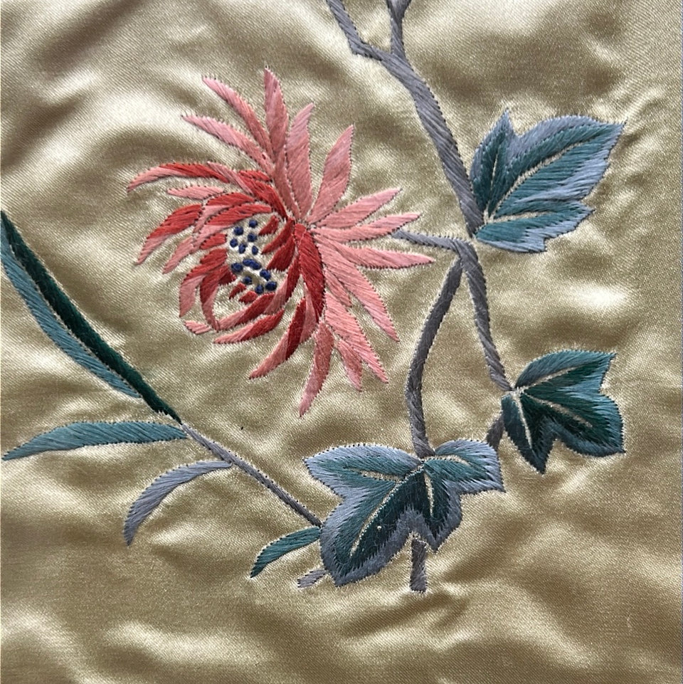 2 Asian Silk Cotton works - Birds & Flowers