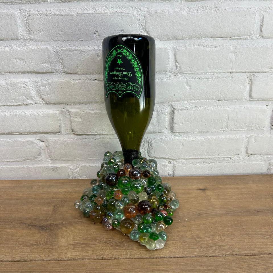 Dom Pérignon Bottle pouring Marbles statue