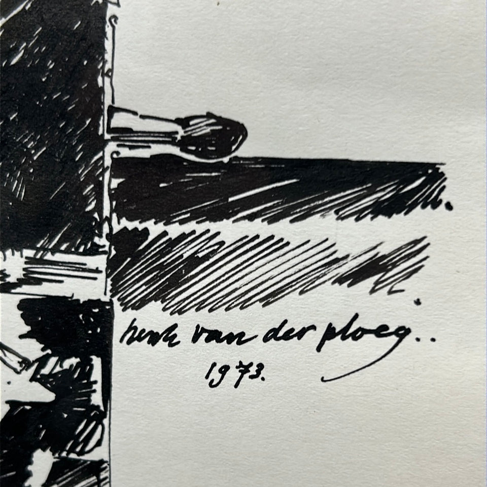 Intermezzo, Ink drawing by Henk van der Ploeg (1949)