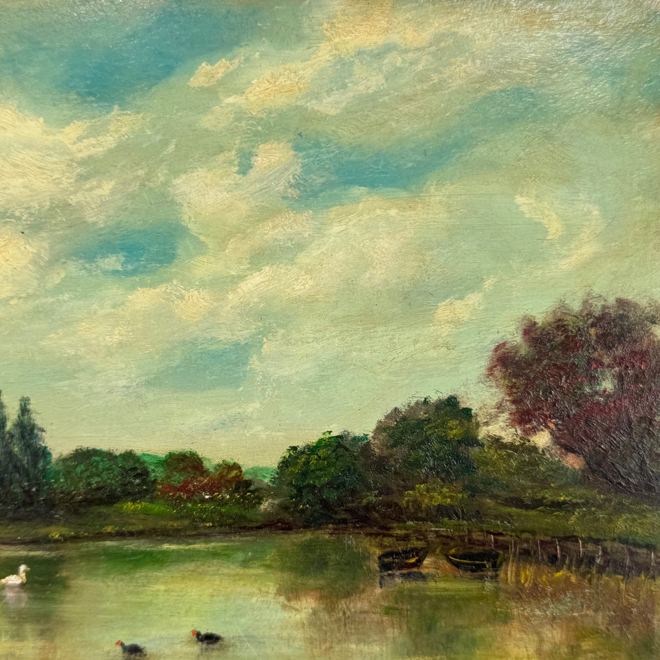 Spring day near the lake by Dutch painter Jan Bakker (1879-1944)