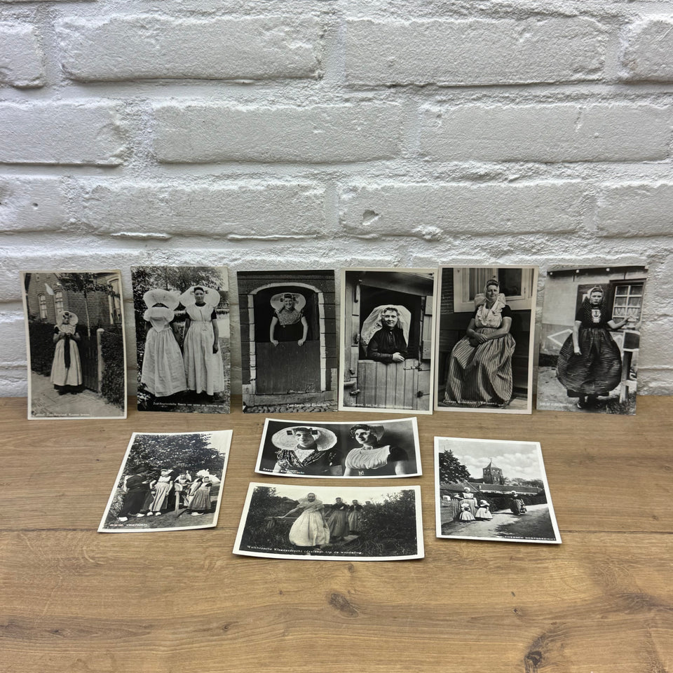 Collection Antique Holland themed pictures of historical Folklore Dutch Costume photocards - High Quality Photo paper a.o. – Holland Traditional Culture Costume Embroideries