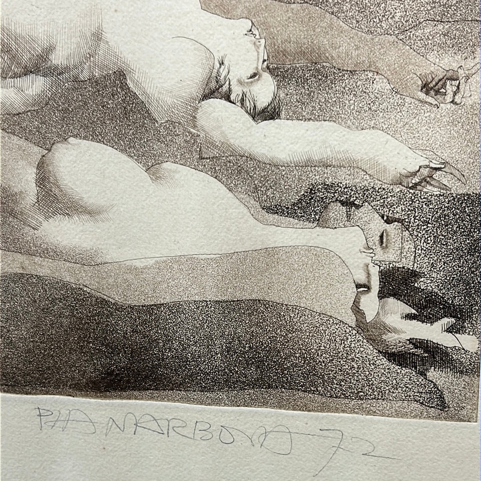 Abstract naked woman - Edition P.A / E.A - Etching by Josep Pla-Narbona (1928-2020)