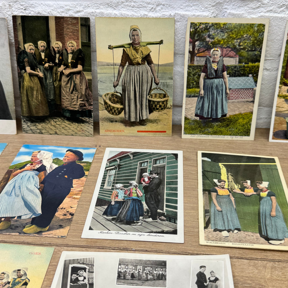 Collection of traditional Dutch Women and Children Costume postcards - High Quality Photo paper a.o. – Holland Traditional Costume Embroideries