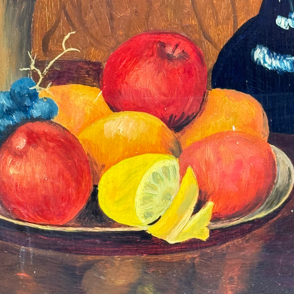 Still life painting Jars and Fruits - Oil painting