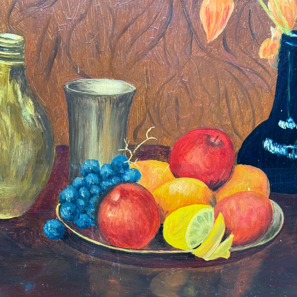 Still life painting Jars and Fruits - Oil painting