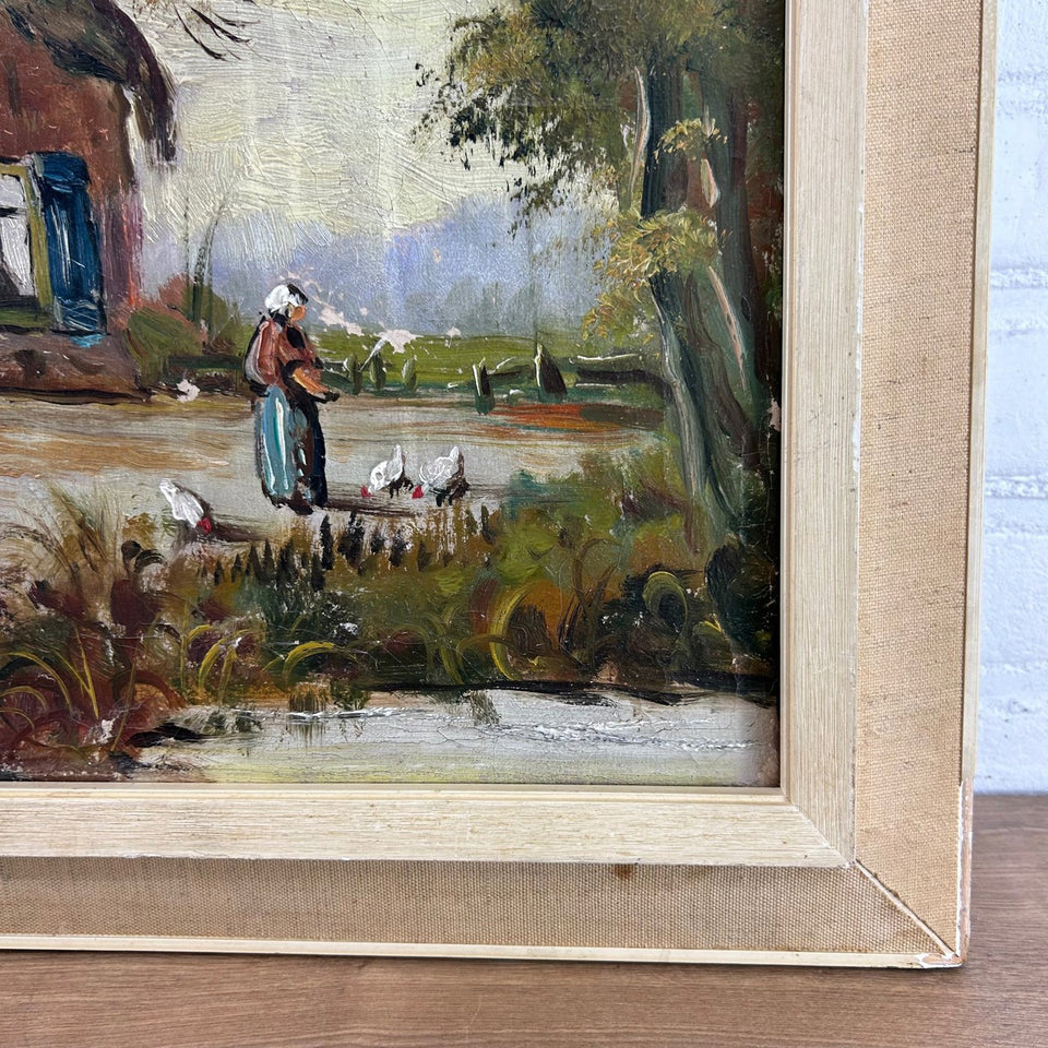 Dutch School - 19-20th century - Farm in the forest of Holland