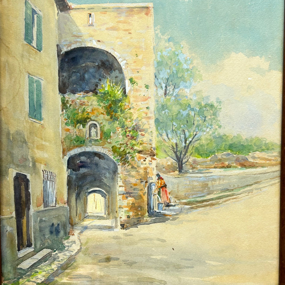 Original Watercolor St. Paul by François Gilletta-Cambianis