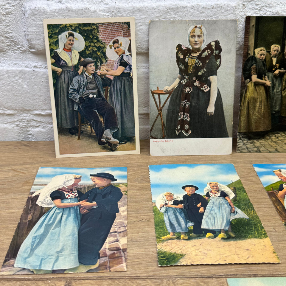 Collection of traditional Dutch Women and Children Costume postcards - High Quality Photo paper a.o. – Holland Traditional Costume Embroideries