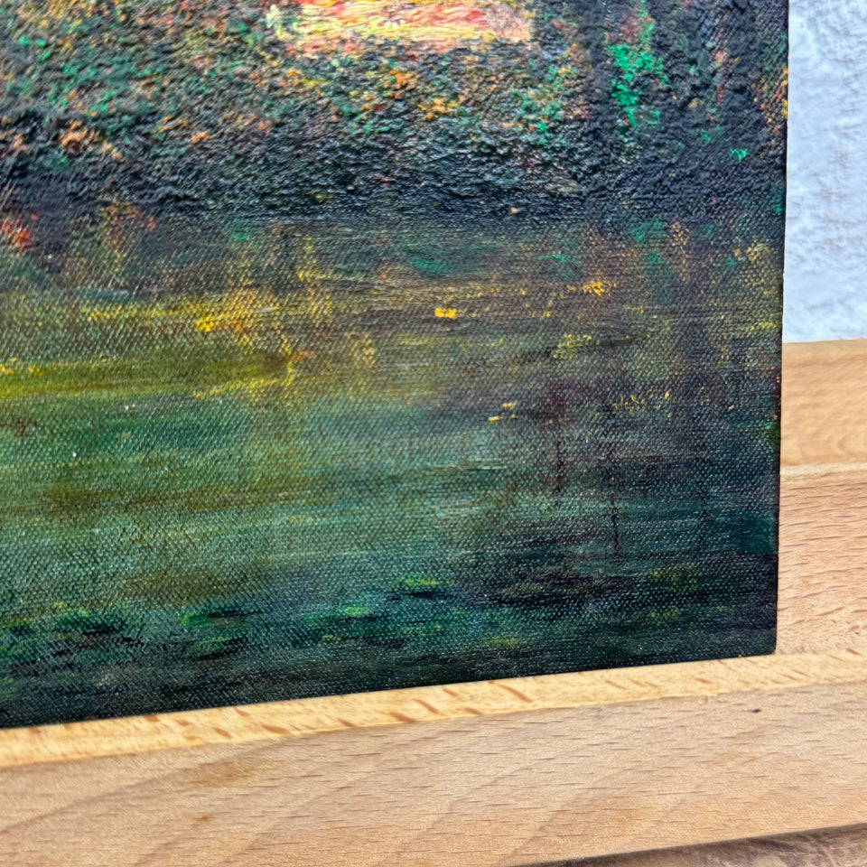 Dutch Lake oil painting by Jan Bakker (1879-1944)