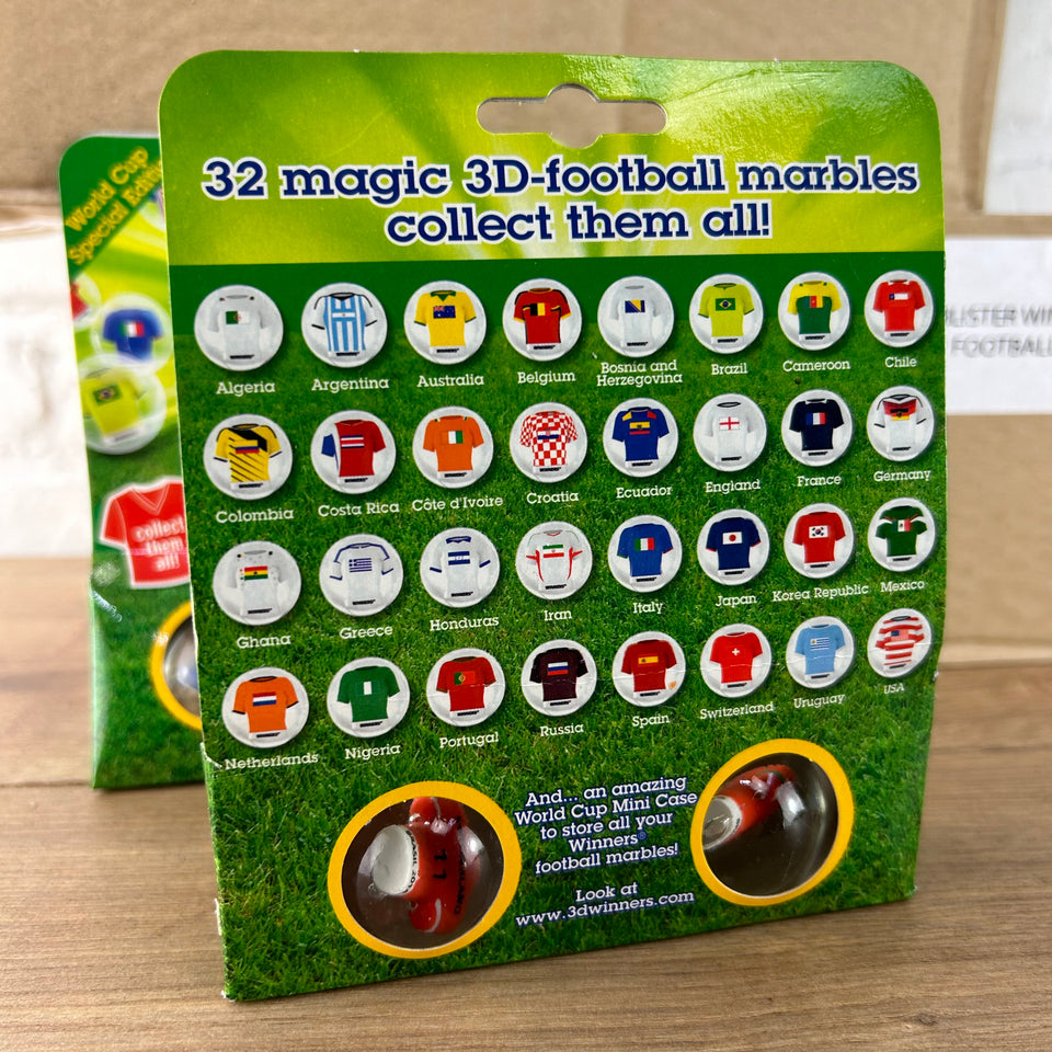 48 World Cup Football Marbles - Original box unopened Winners Mysterybox