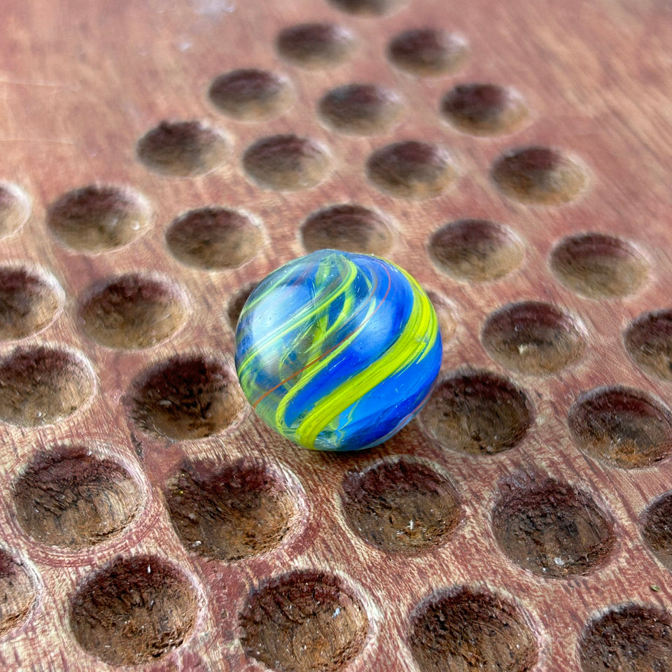 Joseph’s coat marble - Antique handmade 0.79” inch German glass marble