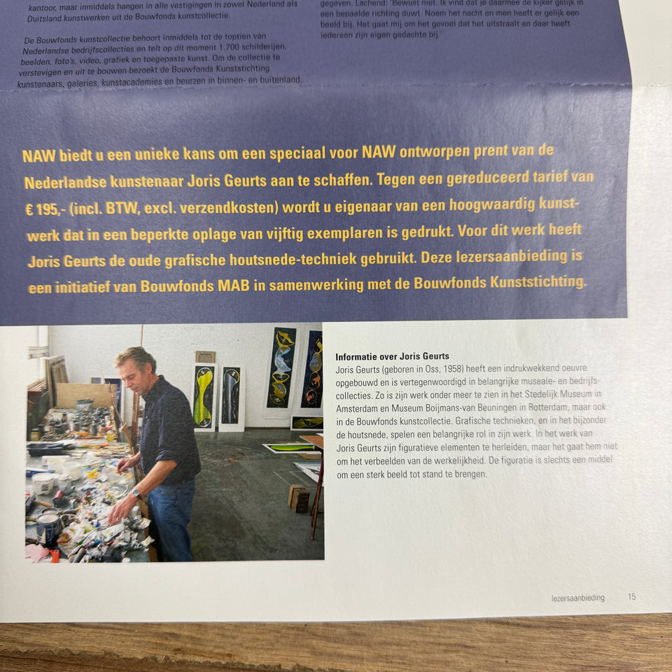 Woodcut print by Joris Geurts