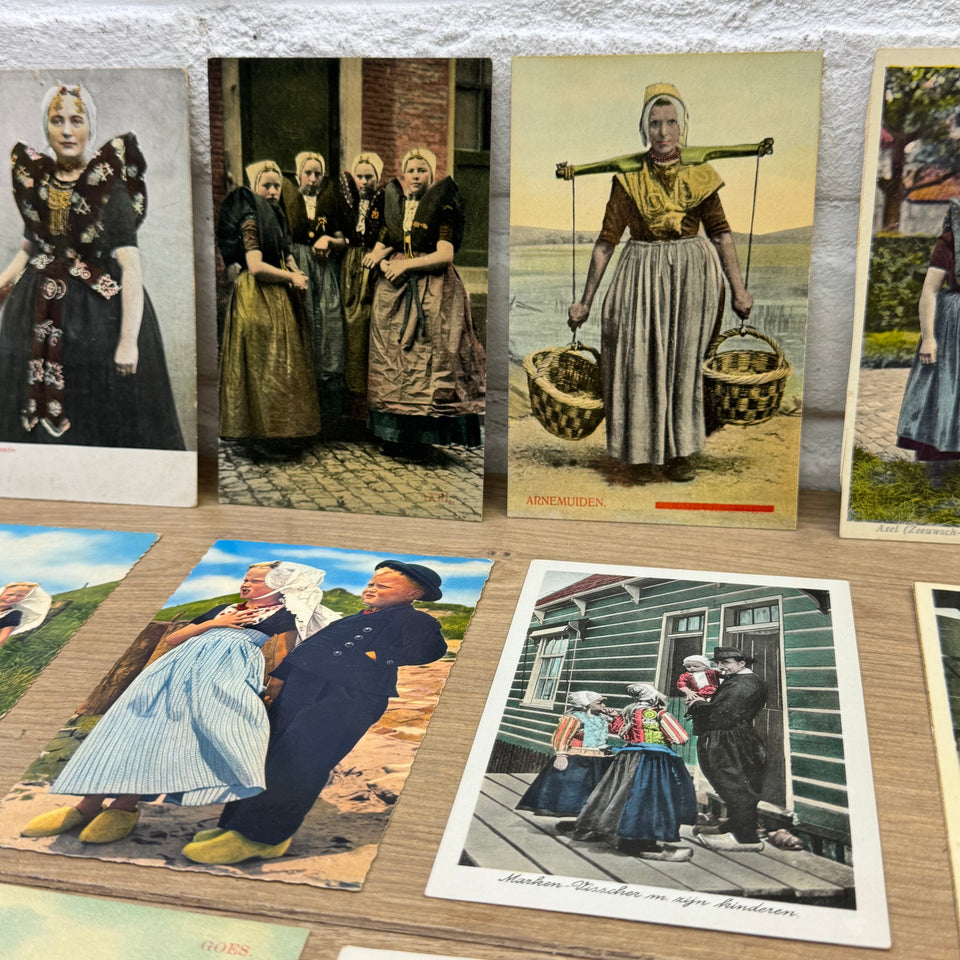 Collection of traditional Dutch Women and Children Costume postcards - High Quality Photo paper a.o. – Holland Traditional Costume Embroideries
