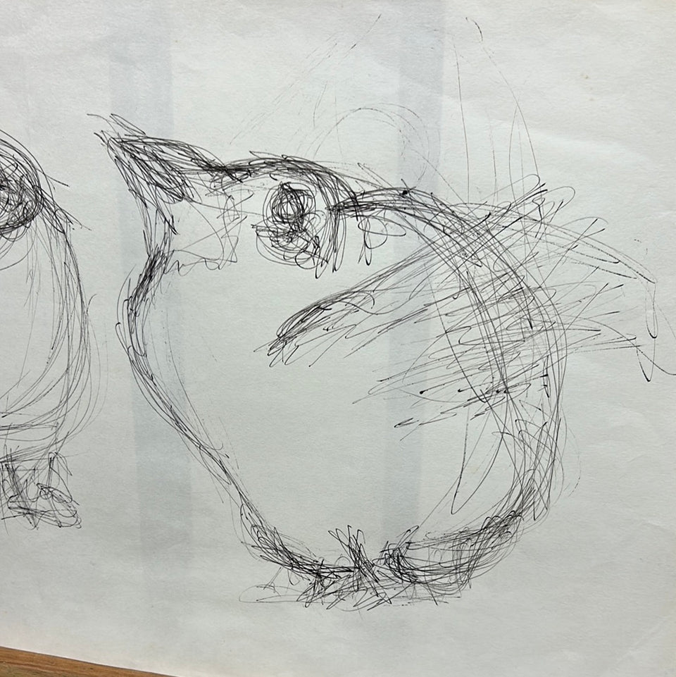 Ceramic study famous bird statue by Dini Henkes (1935-2022)