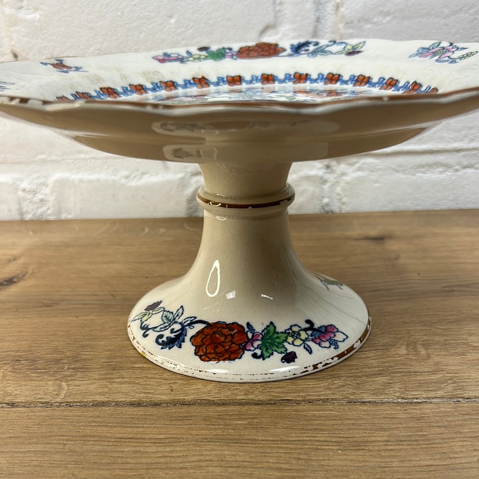 Antique ceramic cake stand plate