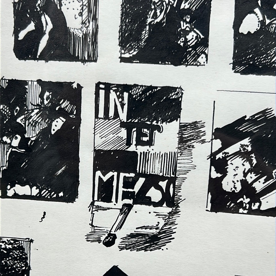 Intermezzo, Ink drawing by Henk van der Ploeg (1949)