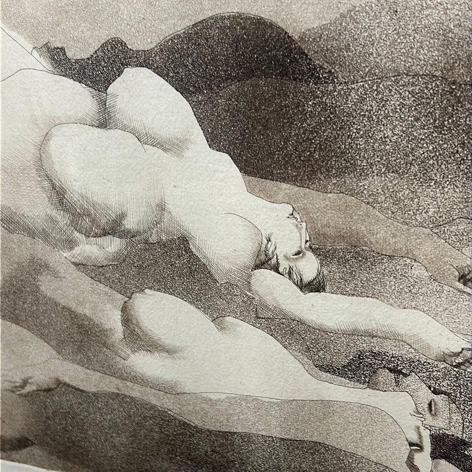 Abstract naked woman - Edition P.A / E.A - Etching by Josep Pla-Narbona (1928-2020)