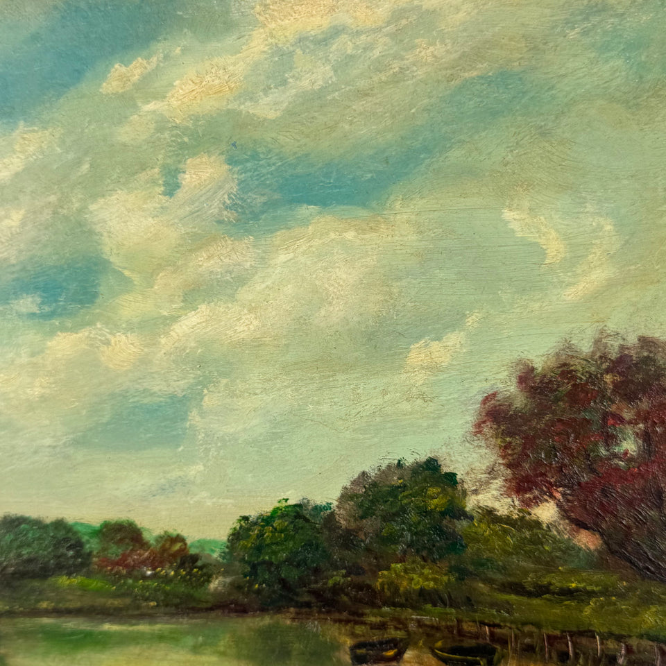 Spring day near the lake by Dutch painter Jan Bakker (1879-1944)