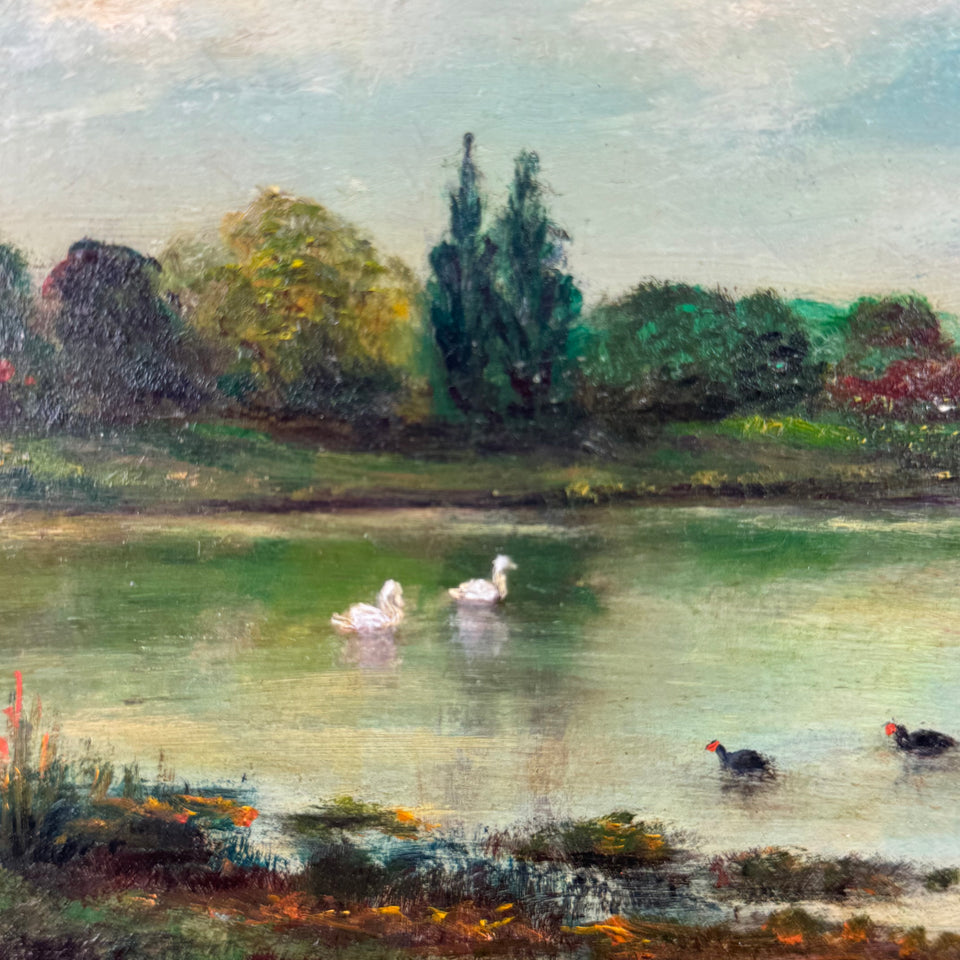 Spring day near the lake by Dutch painter Jan Bakker (1879-1944)