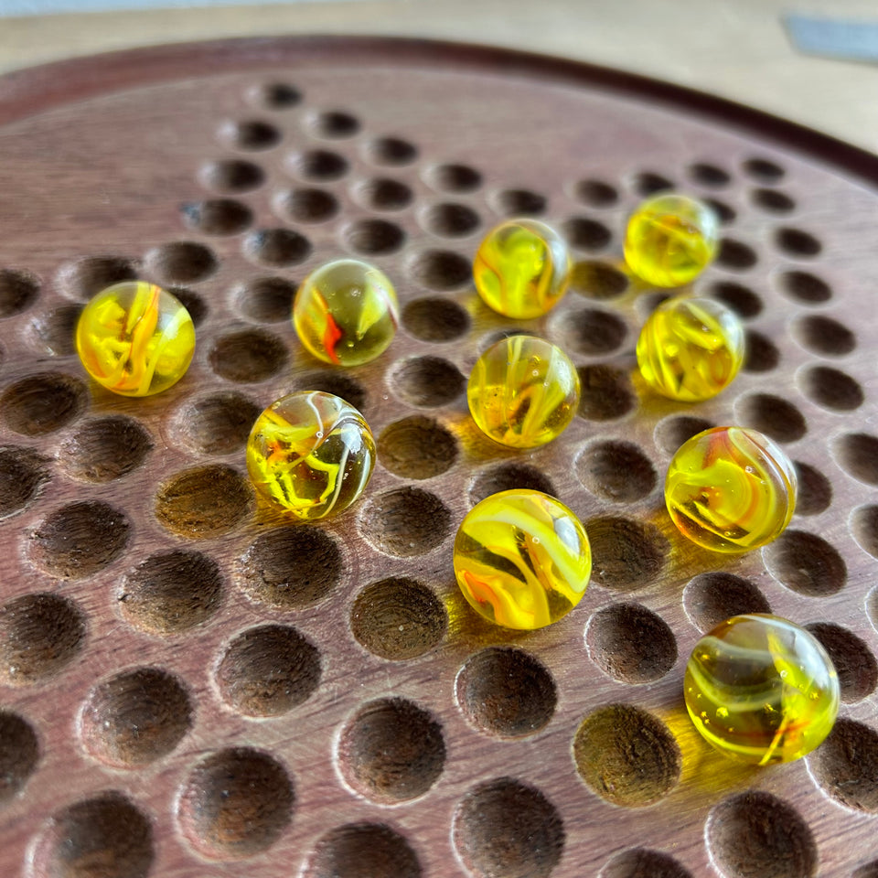 10 x Uranium glass marbles - UV reactive - blacklight