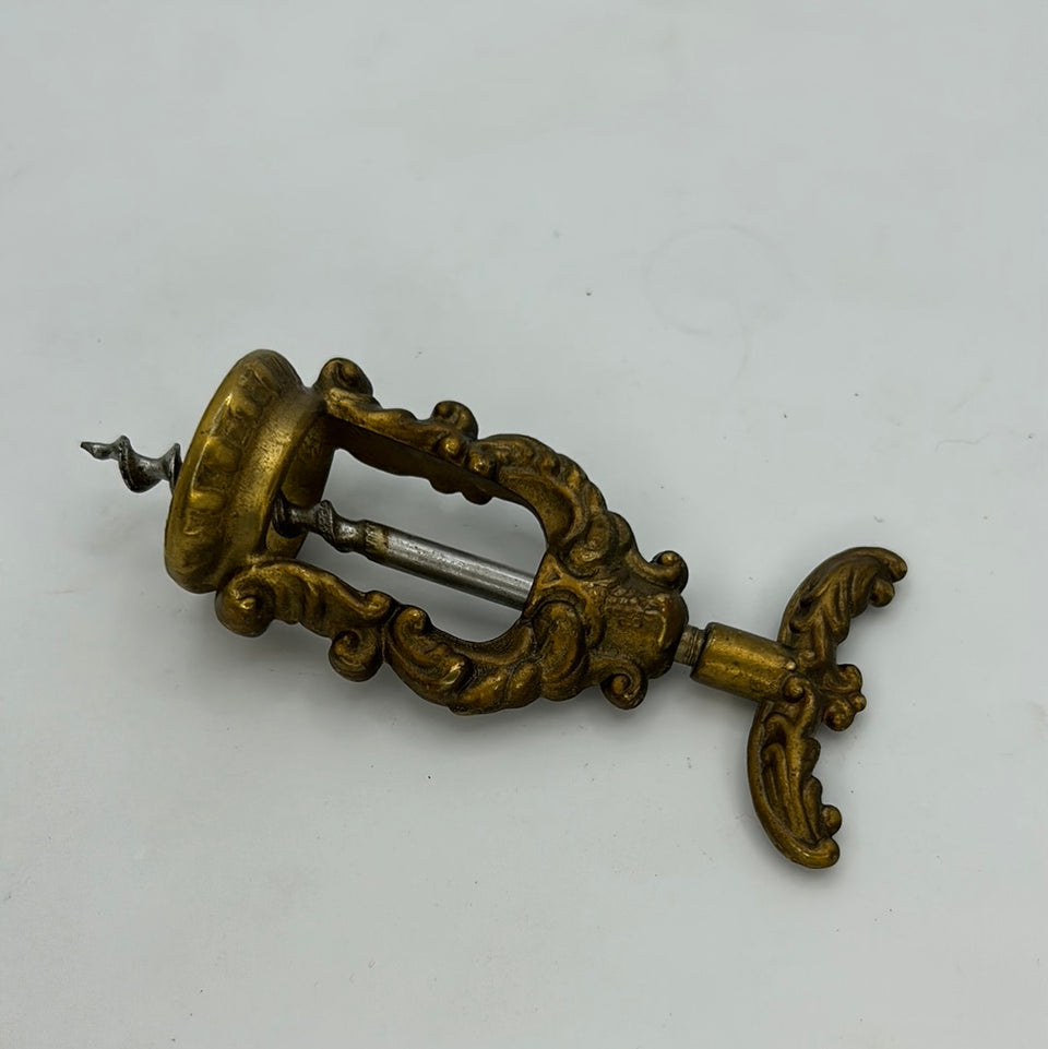 Antique copper corkscrew