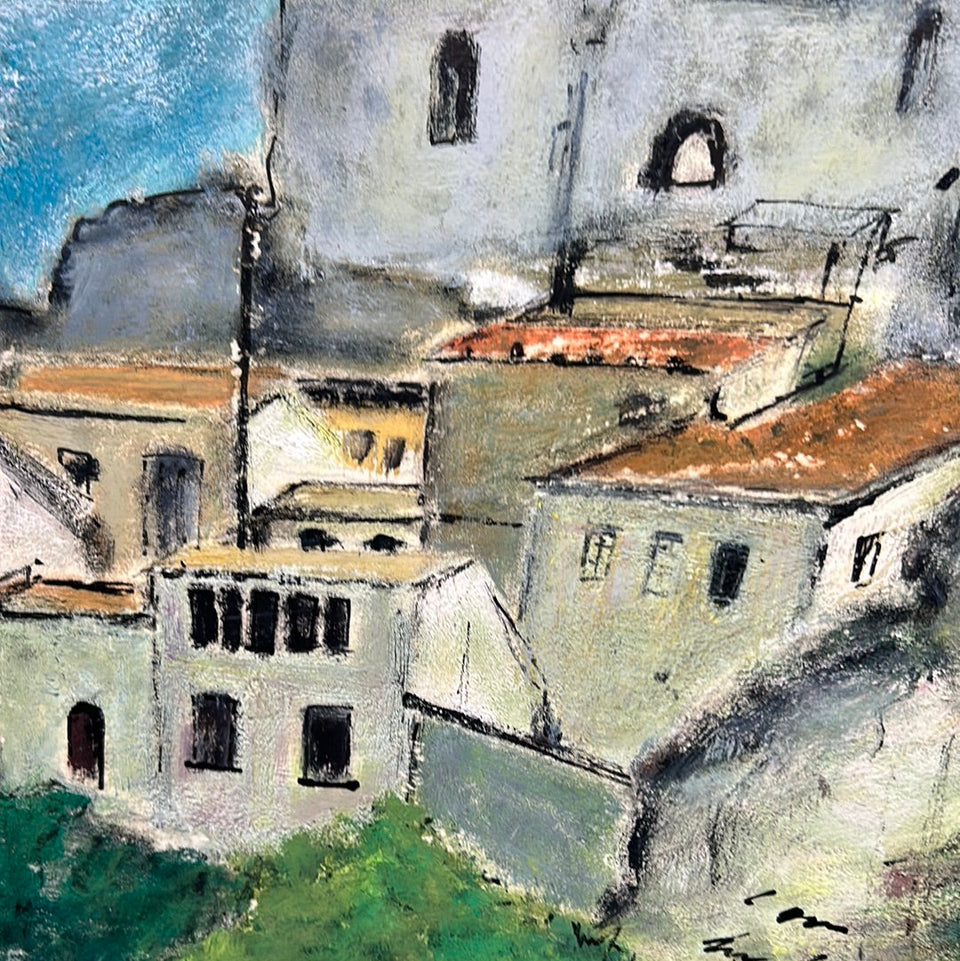 Small town Artwork by Dini Henkes (1935-2022)