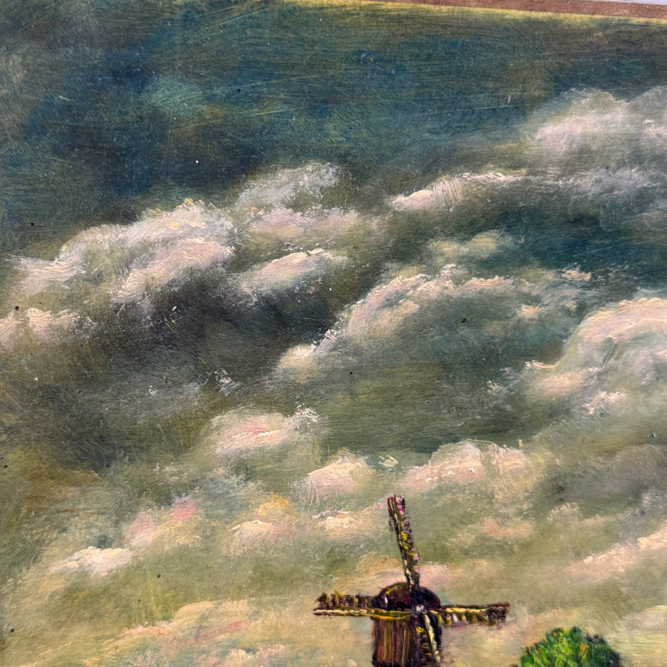 Dutch Windmill landscape scene by Dutch painter Jan Bakker