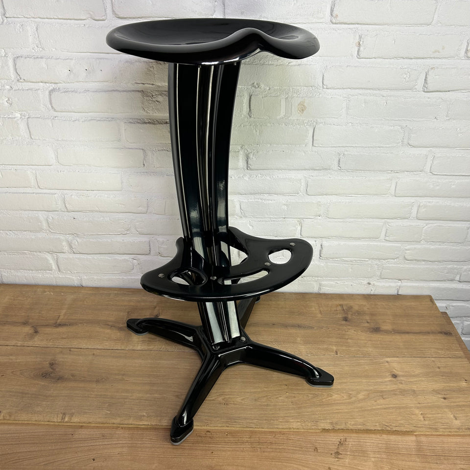 Dulton Industrial Vintage Bar Stool With Tractor Seating, Model Lotus