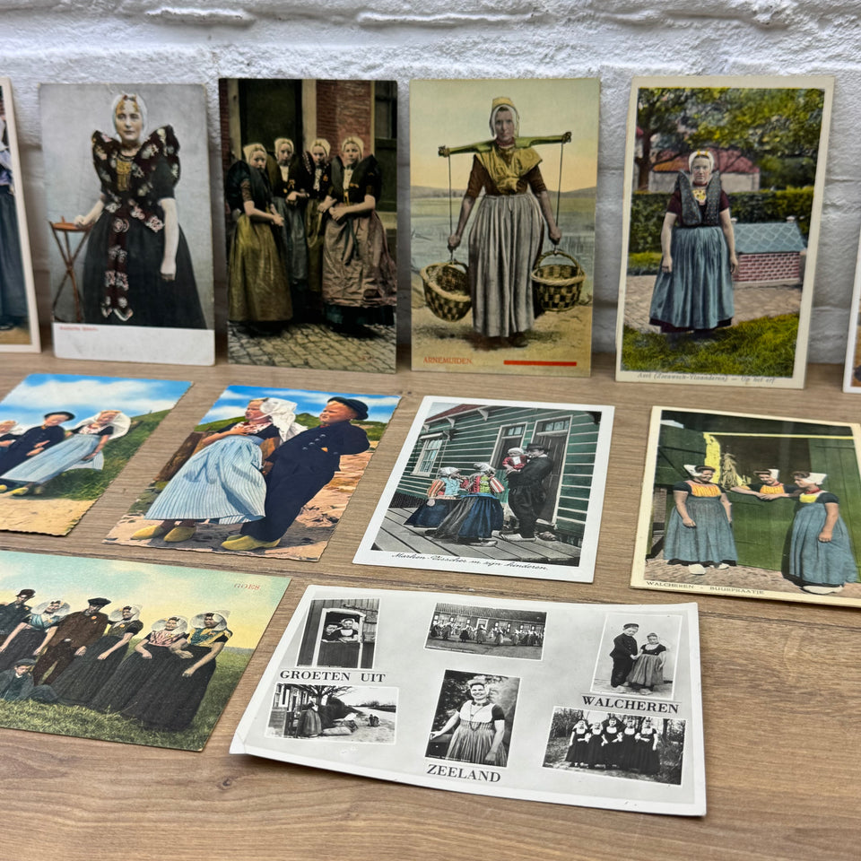 Collection of traditional Dutch Women and Children Costume postcards - High Quality Photo paper a.o. – Holland Traditional Costume Embroideries