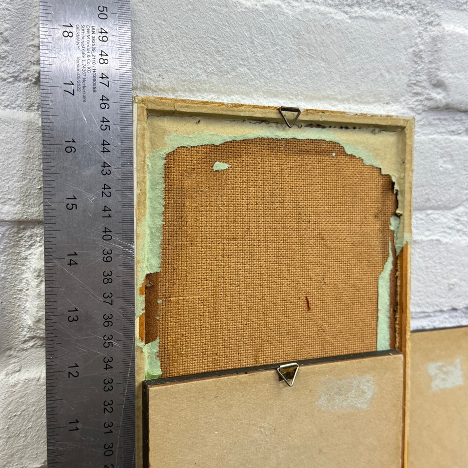 A set of 3 framed Dutch Embroideries - Cross-Stitch Embroidery - Cottonwork - Framed