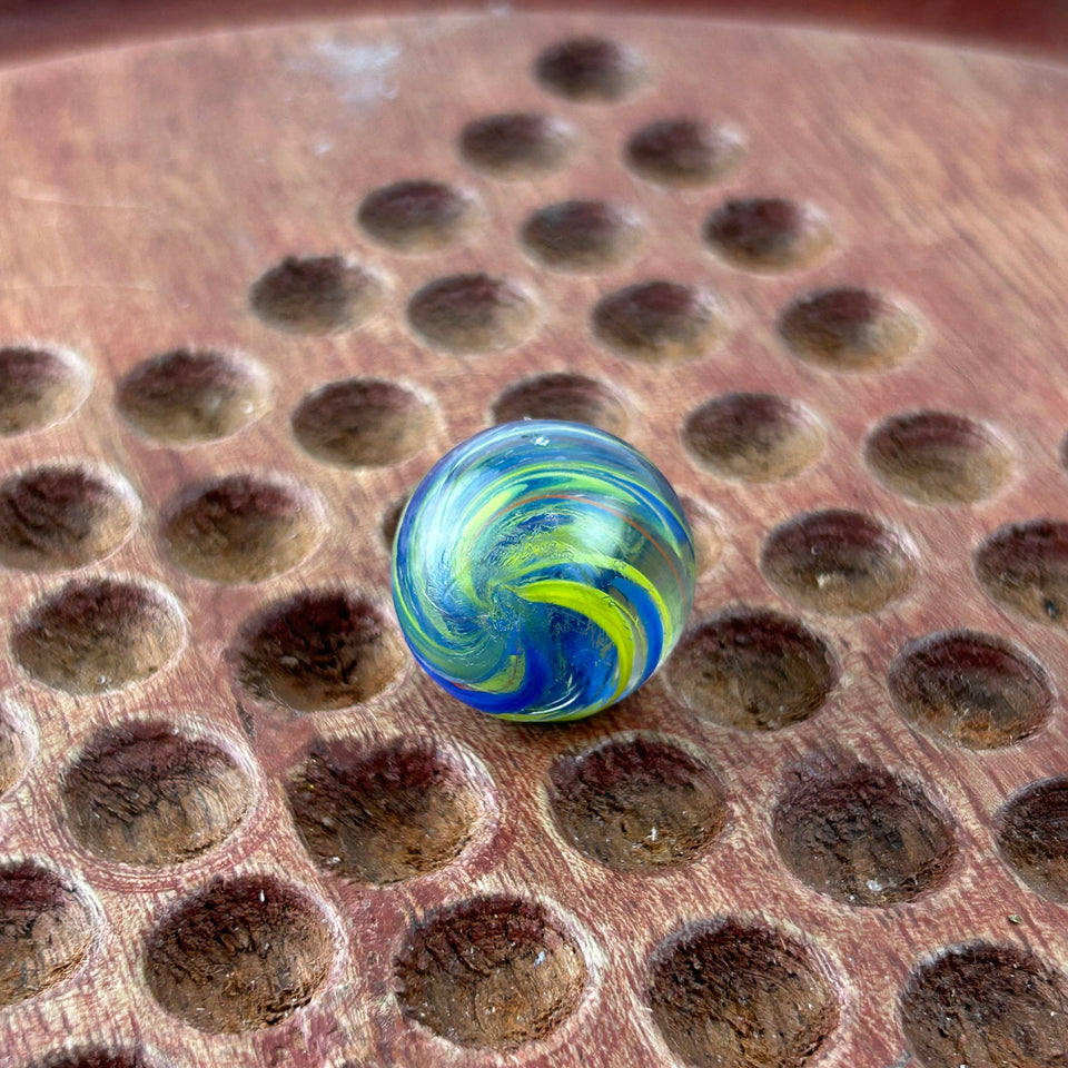 Joseph’s coat marble - Antique handmade 0.79” inch German glass marble