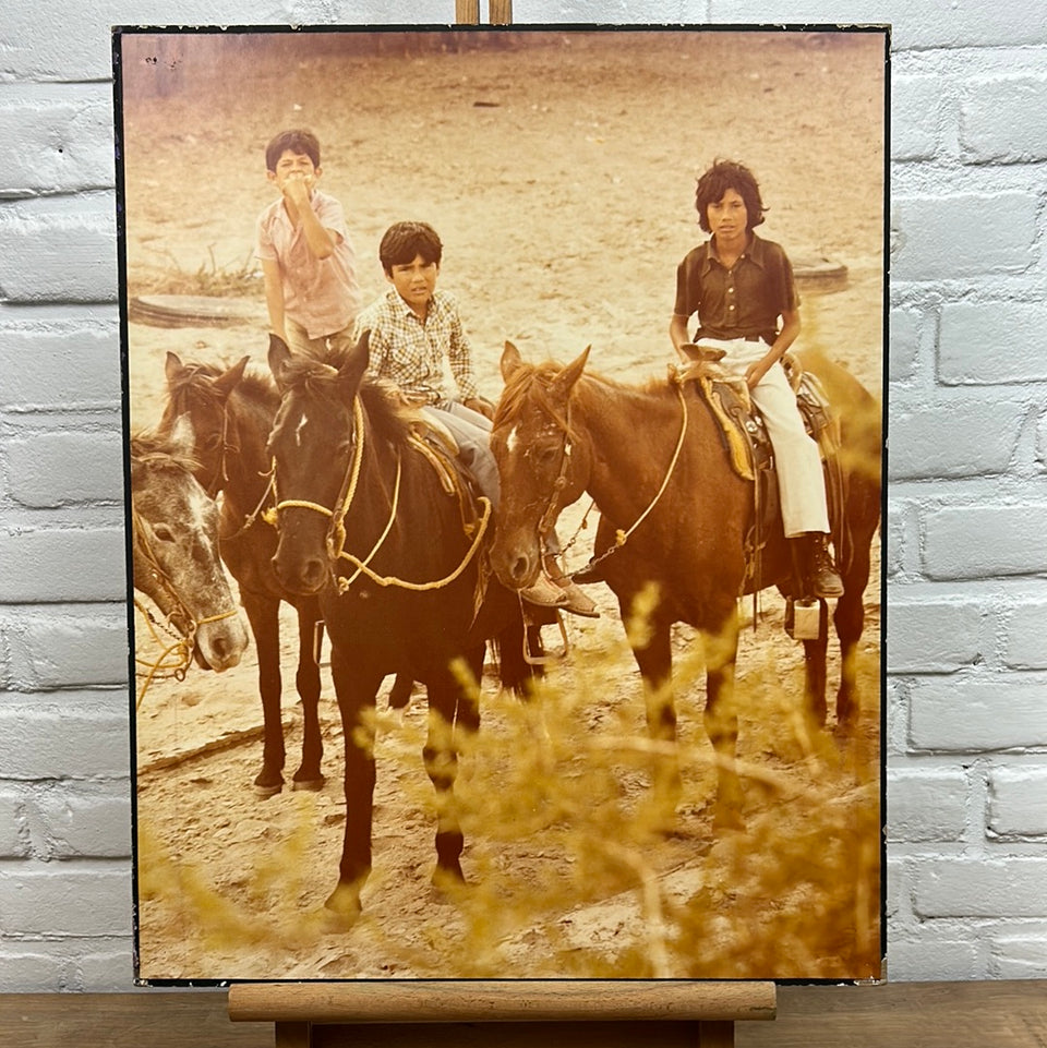 The people of South America - 3 Boys on horses - Photo series by Theo van der Vaart