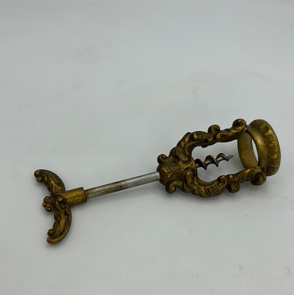 Antique copper corkscrew